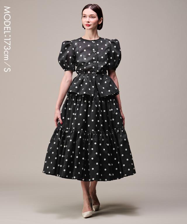 ラグジュアリードットタックスカート（北陸生産生地）_ugc26ss-sk13