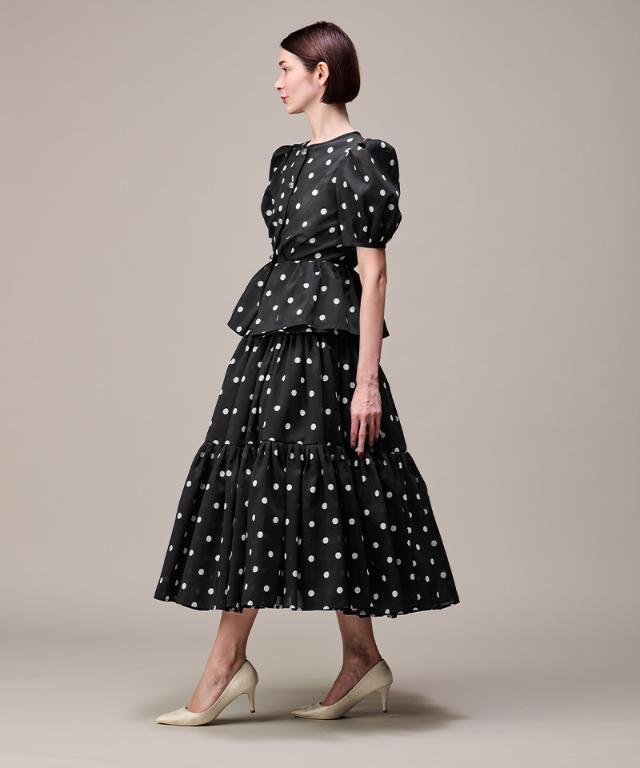 ラグジュアリードットタックスカート（北陸生産生地）_ugc26ss-sk13