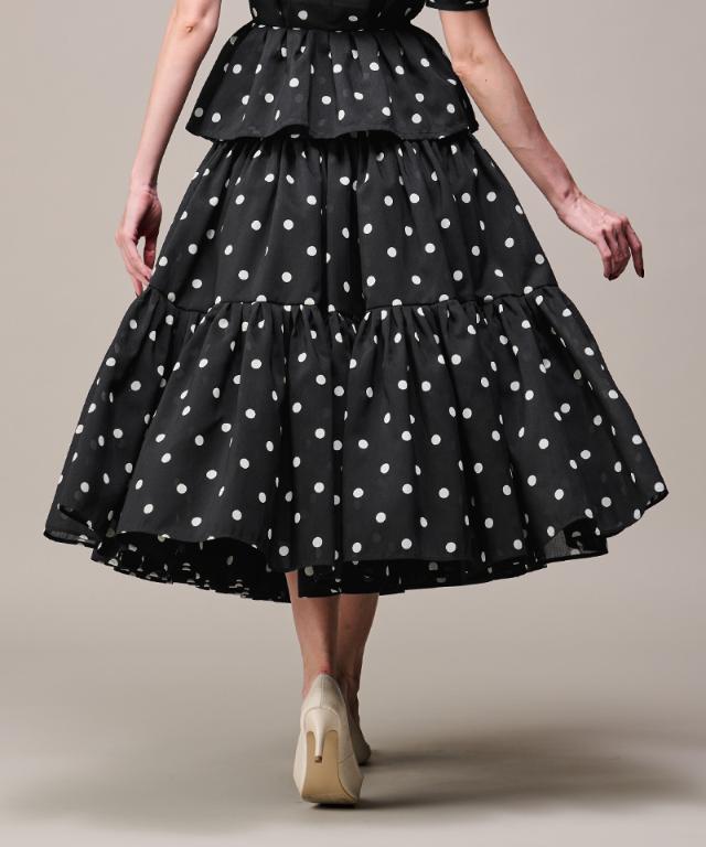 ラグジュアリードットタックスカート（北陸生産生地）_ugc26ss-sk13