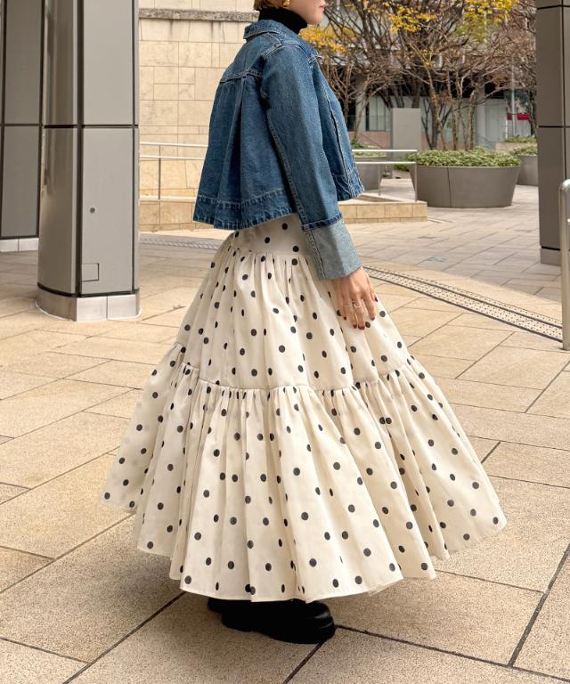 ラグジュアリードットタックスカート（北陸生産生地）_ugc26ss-sk13