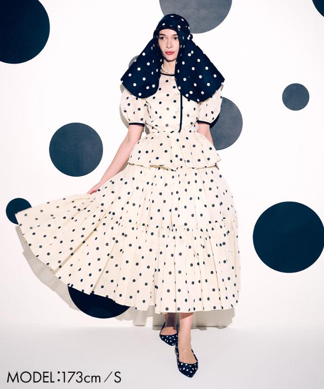 ラグジュアリードットタックスカート（北陸生産生地）_ugc26ss-sk13