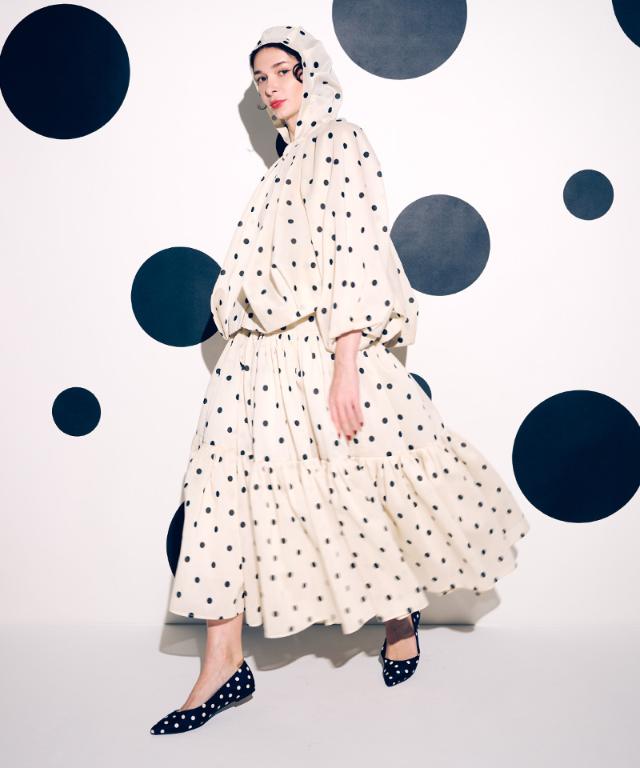 ラグジュアリードットタックスカート（北陸生産生地）_ugc26ss-sk13