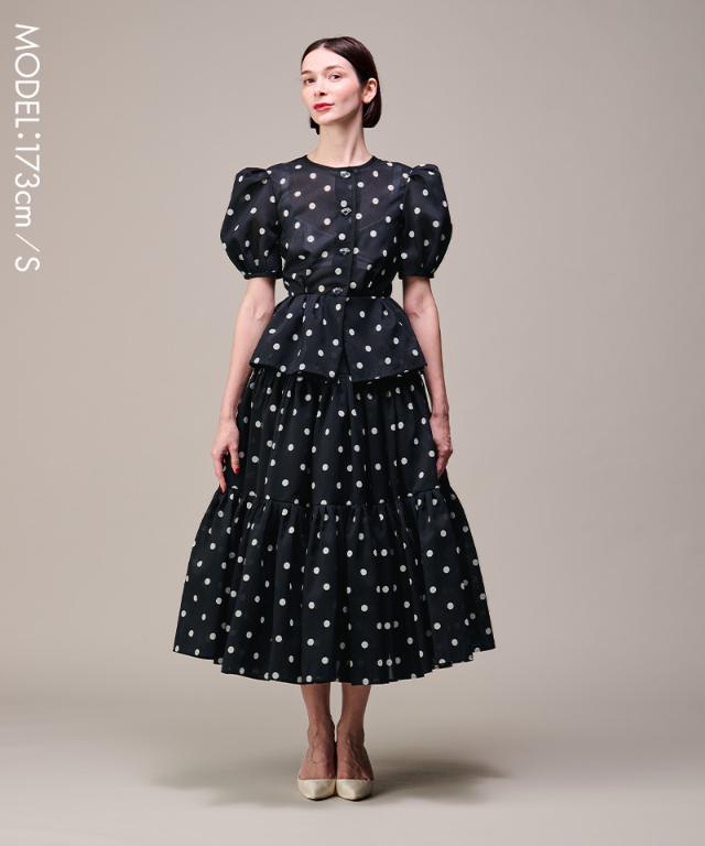 ラグジュアリードットタックスカート（北陸生産生地）_ugc26ss-sk13