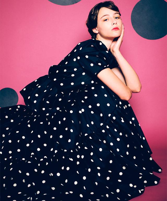 ラグジュアリードットタックスカート（北陸生産生地）_ugc26ss-sk13