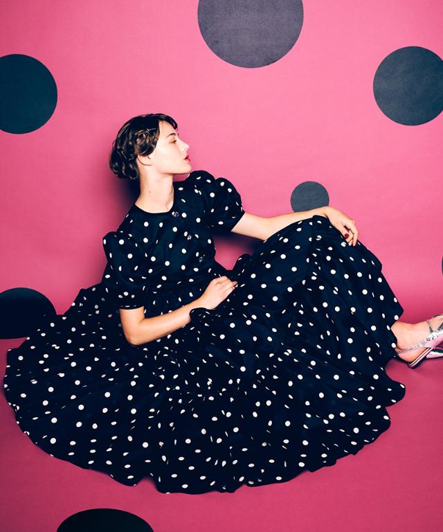 ラグジュアリードットタックスカート（北陸生産生地）_ugc26ss-sk13