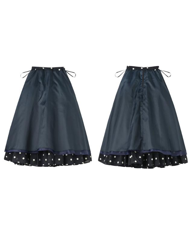 ラグジュアリードットタックスカート（北陸生産生地）_ugc26ss-sk13