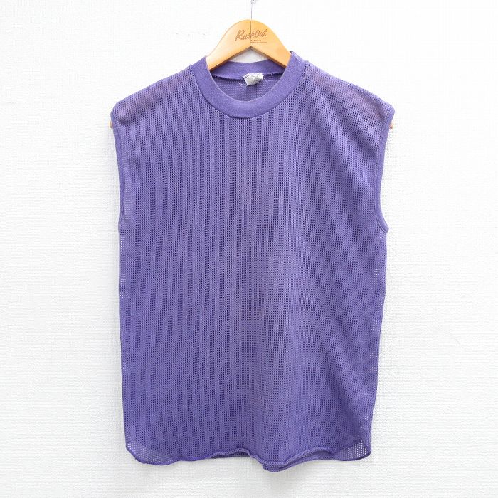 メッシュ素材のノースリーブTシャツ