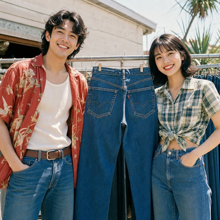 アメリカ古着のリーバイス501を楽しむイメージ