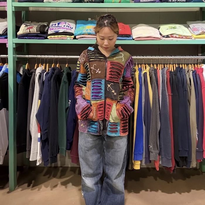 2026年4月13日 | パッチワークフーディーコーデ