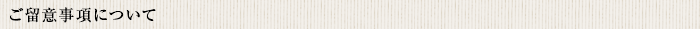 ご留意事項について