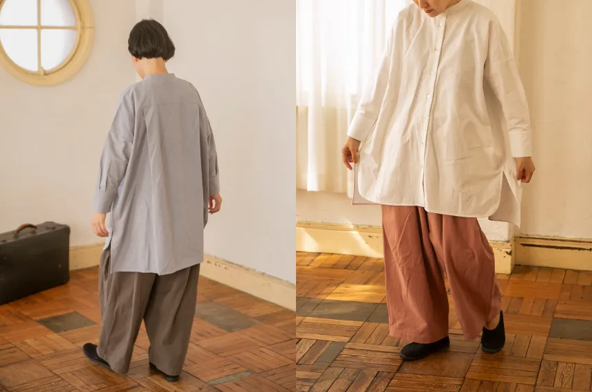 【aiさんmegさんコラボ】コットン起毛ニータックパンツ