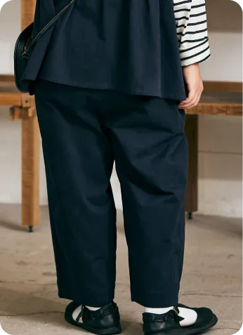 コットン起毛タックコクーンパンツ