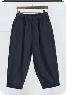 コットン起毛タックコクーンパンツ