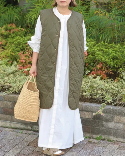 【ricoさんコラボ】コットン中綿キルティングベスト