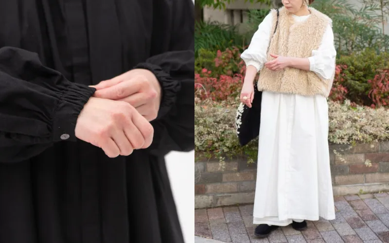 【ricoさんコラボ】 【再販】コットンリネンバンドカラーワンピース