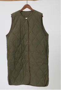 コットン中綿キルティングベスト