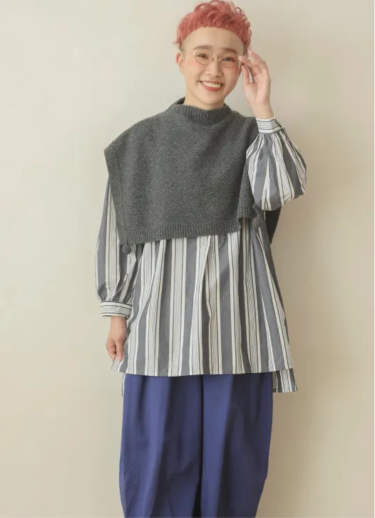 【yukaさんコラボ】ウールニットボトルネックスヌード