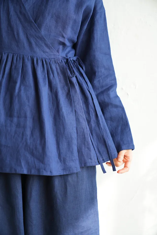 【megumi×TUTIE.】リネンカシュクールブラウス