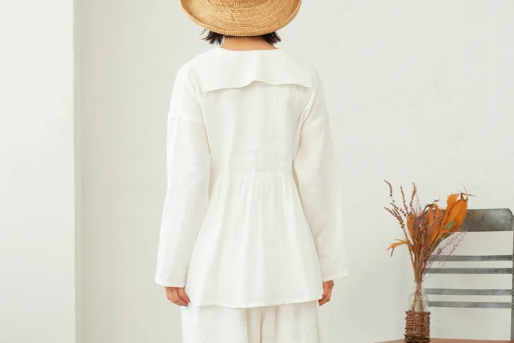 【megumi×TUTIE.】リネンカシュクールブラウス