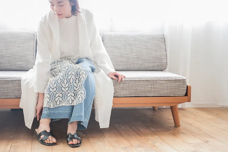 コットンレースラップスカート