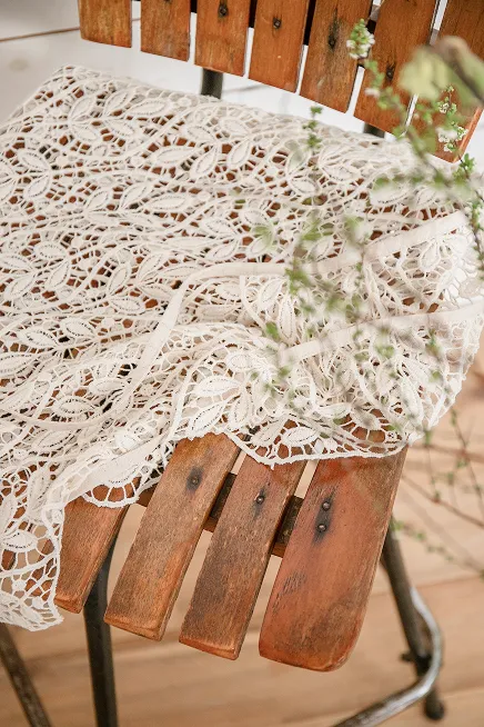 コットンレースラップスカート