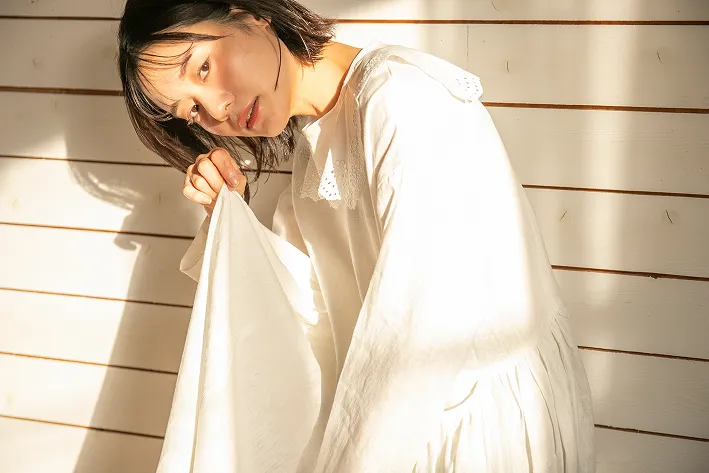 コットン刺繍つけ襟