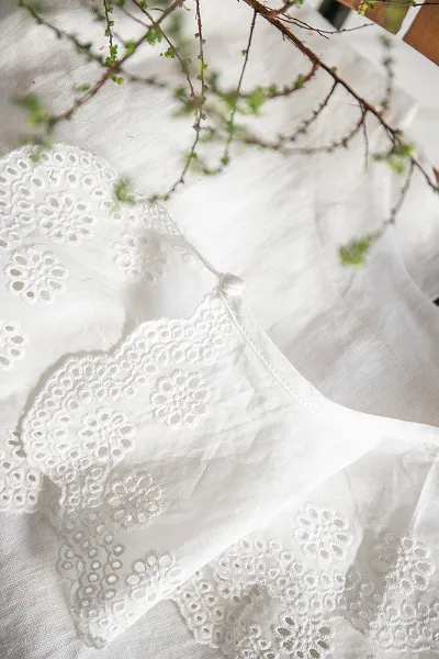 コットン刺繍つけ襟