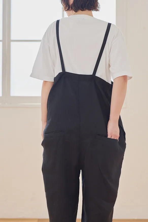 リネンブラウジングサロペット