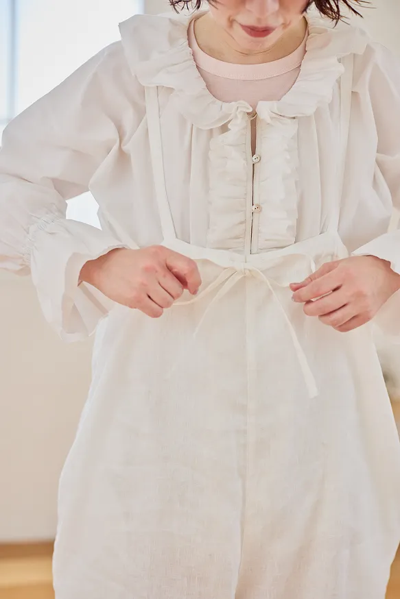 リネンブラウジングサロペット