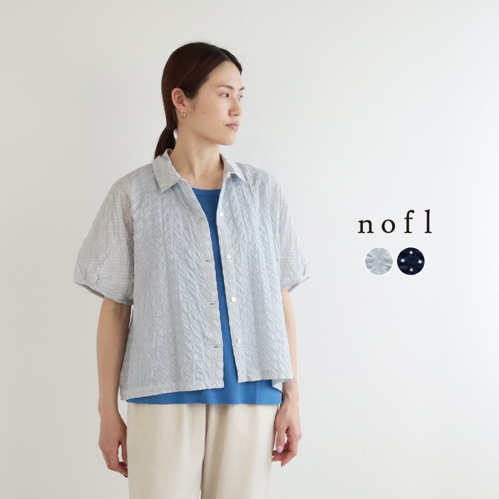 nofl リップルドットブラウス