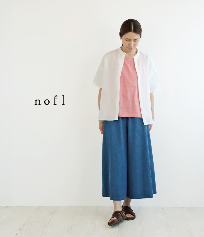 nofl コットンデニムワイドパンツイージー加工