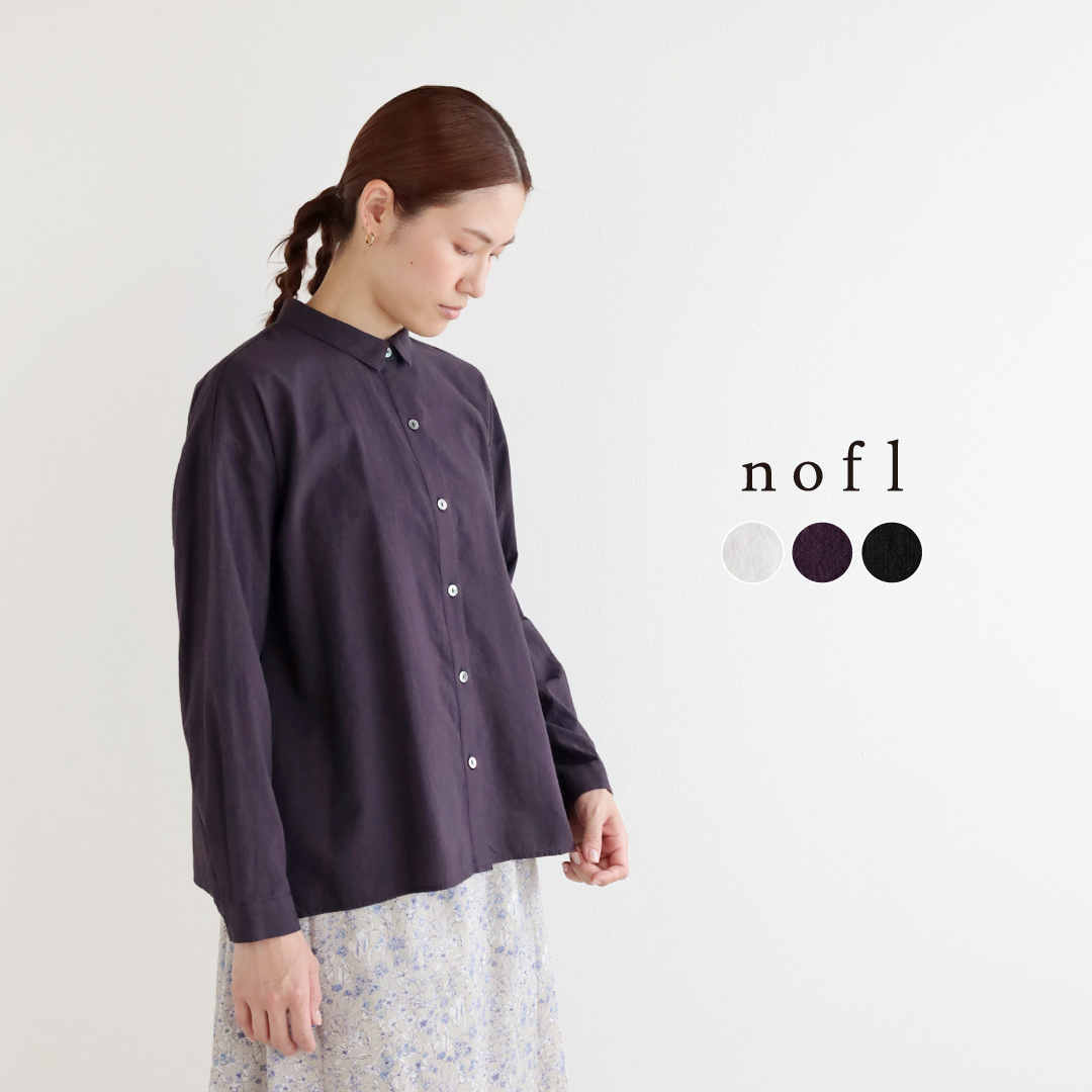 nofl 綿ローンちび襟ブラウス