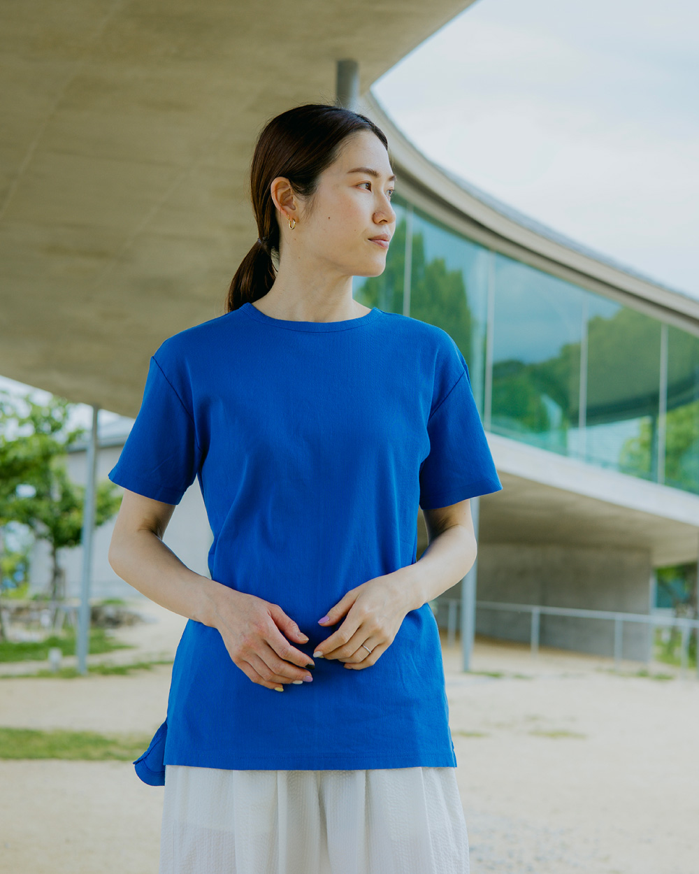 【nofl】ビワコットンクルーネックTシャツ