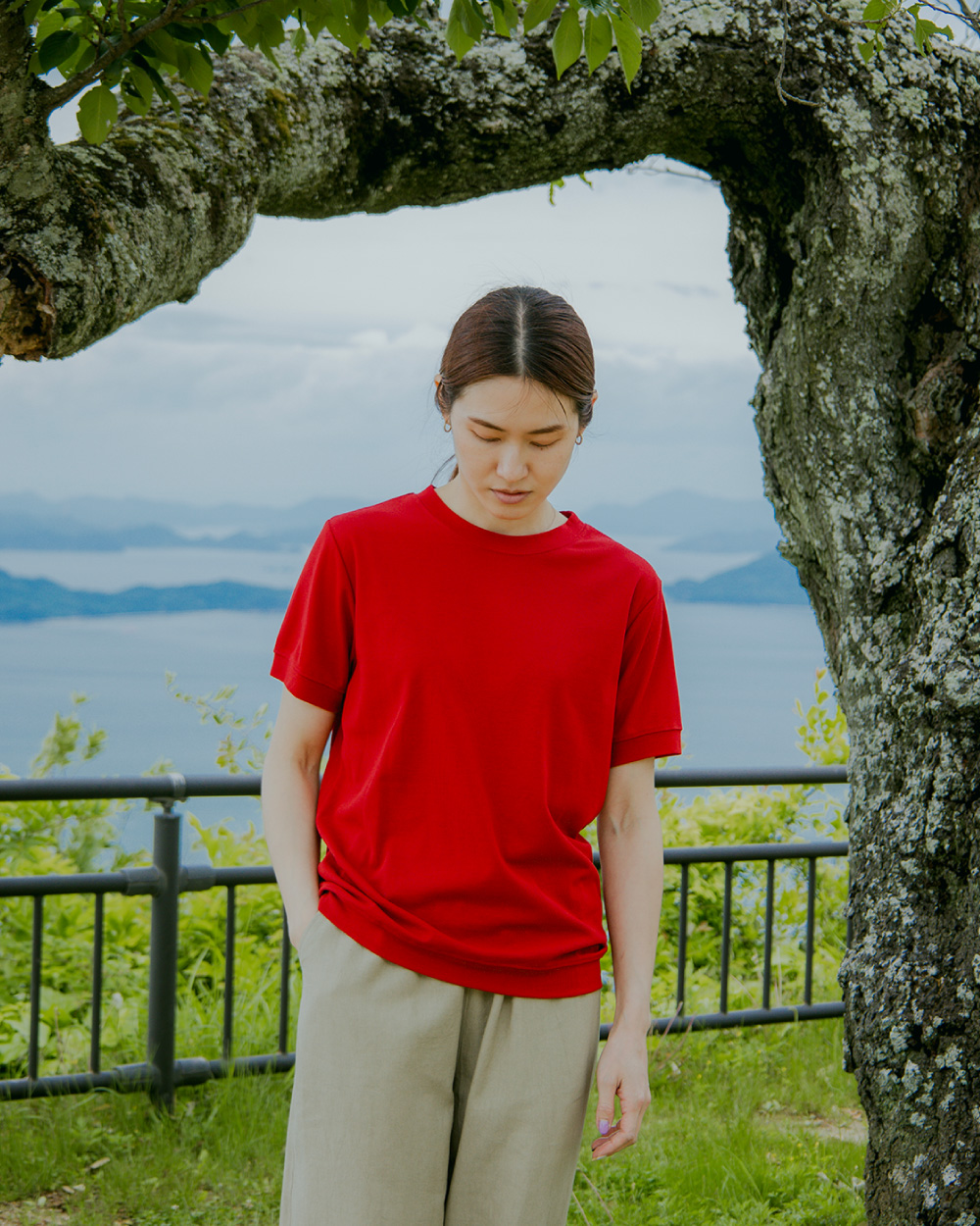 【nofl】強撚フライス切替Tシャツ