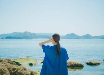 リトアニアリネンタック半袖ワンピース