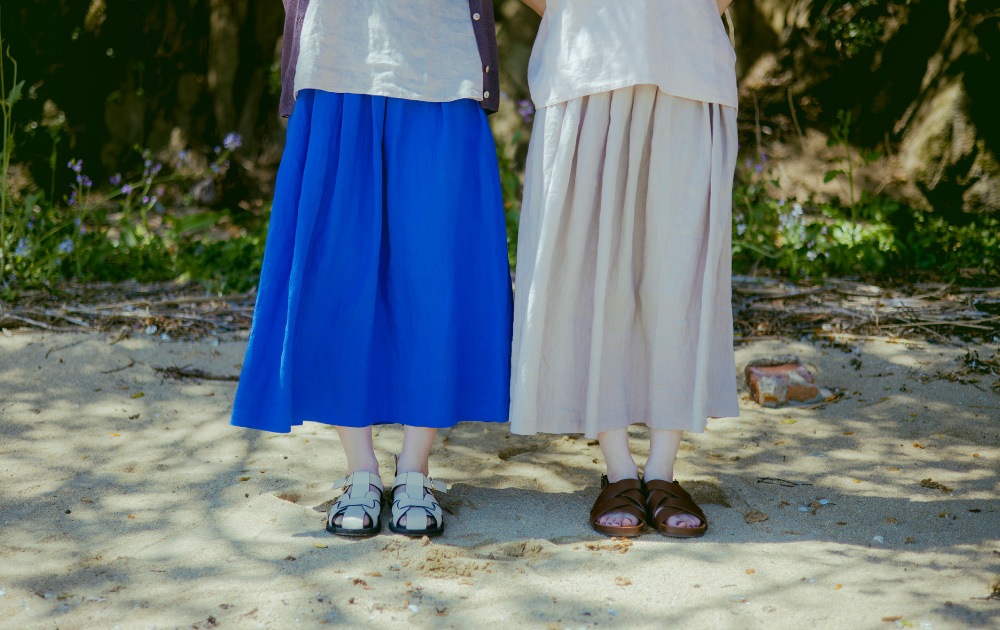 リトアニアリネンフレンチスリーブブラウス