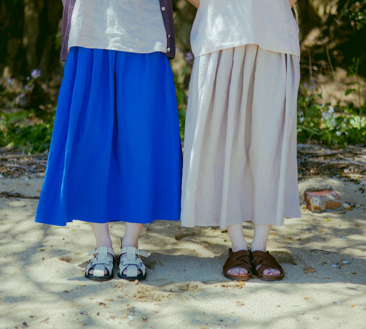 リトアニアリネンフレンチスリーブブラウス