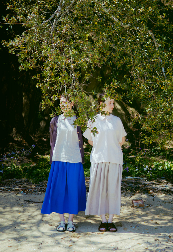 リトアニアリネンフレンチスリーブブラウス