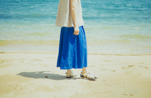 リトアニアリネンフレンチスリーブブラウス