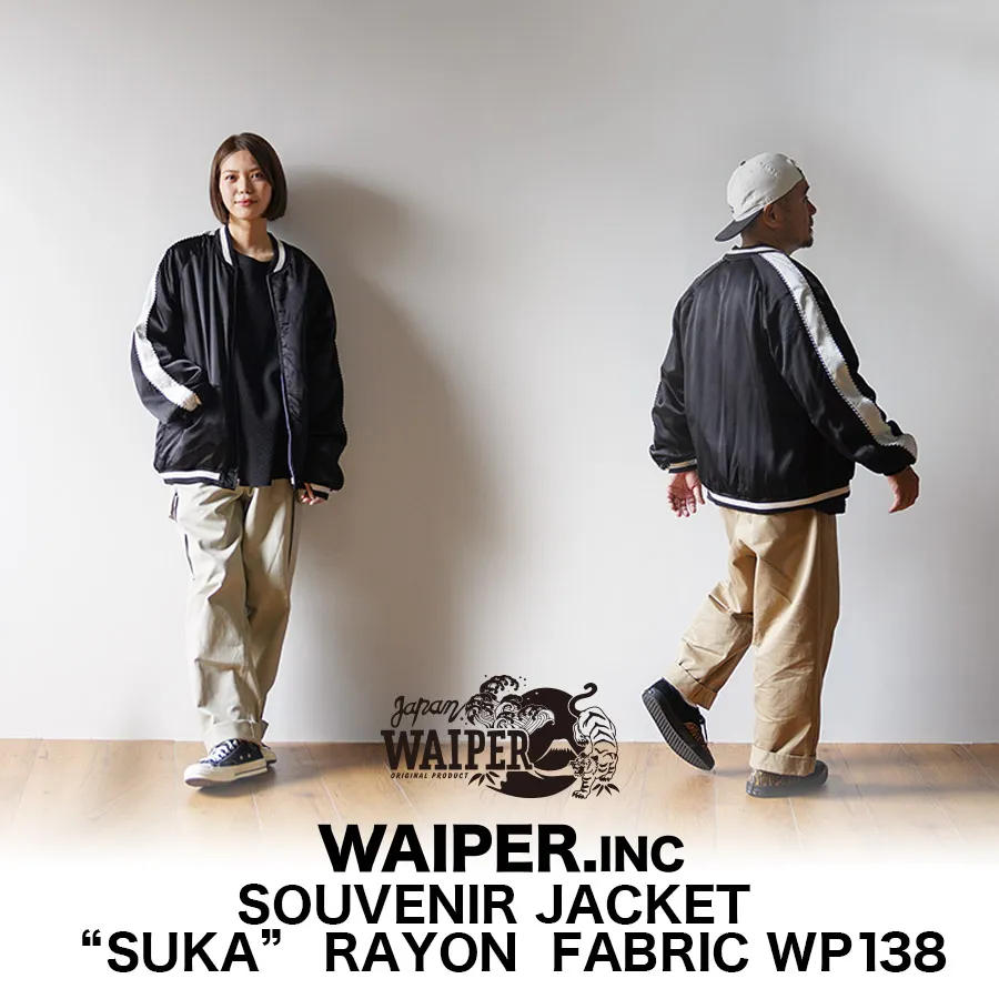 WAIPER.inc SOUVENIR JACKET / スーベニアジャケット ”Suka” Rayon fabric（レーヨンサテン）